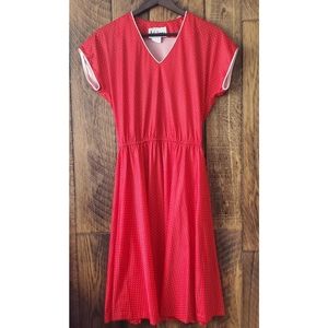 VINTAGE California Visionz red white polka dot dress